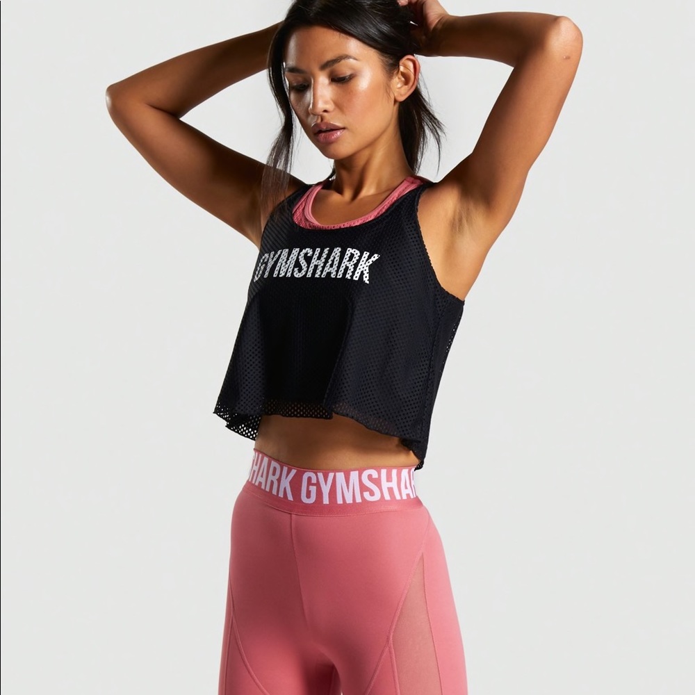 gymshark movement mesh crop top